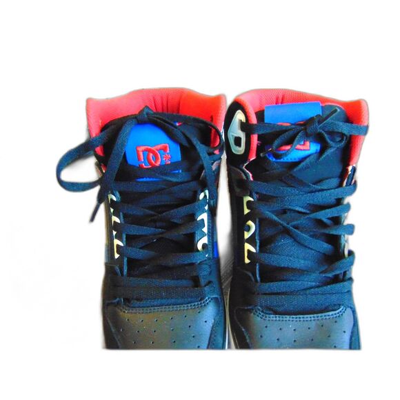 DC High tops Son of Force Black Leather Uppers Size 9 with red & blue trim. main image 7